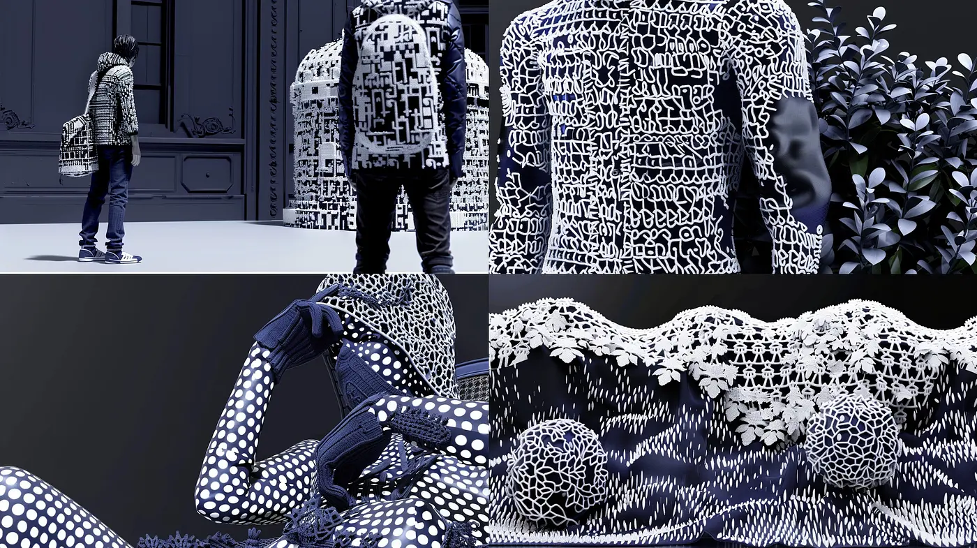 Monochromatic Labyrinthine Dreamscape: A Visual Exploration of Patterned Complexity - Midjourney sref style