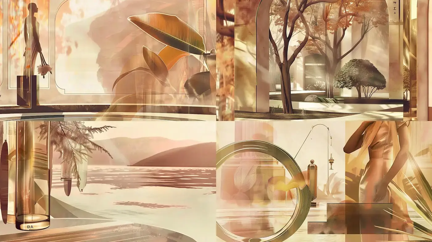 Serene and Harmonious Overall Aesthetic with Nature-Inspired Elements - Midjourney sref style