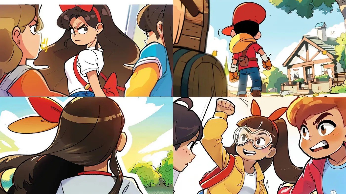 Bright and Dynamic Comic-Inspired Art with a Youthful Twist - Midjourney sref style