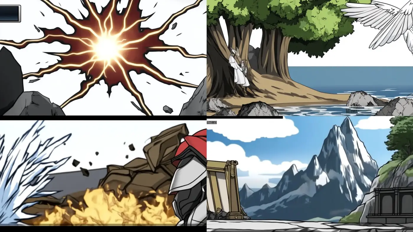 Dynamic Graphic Illustration with Vibrant Anime Influence - Midjourney sref style