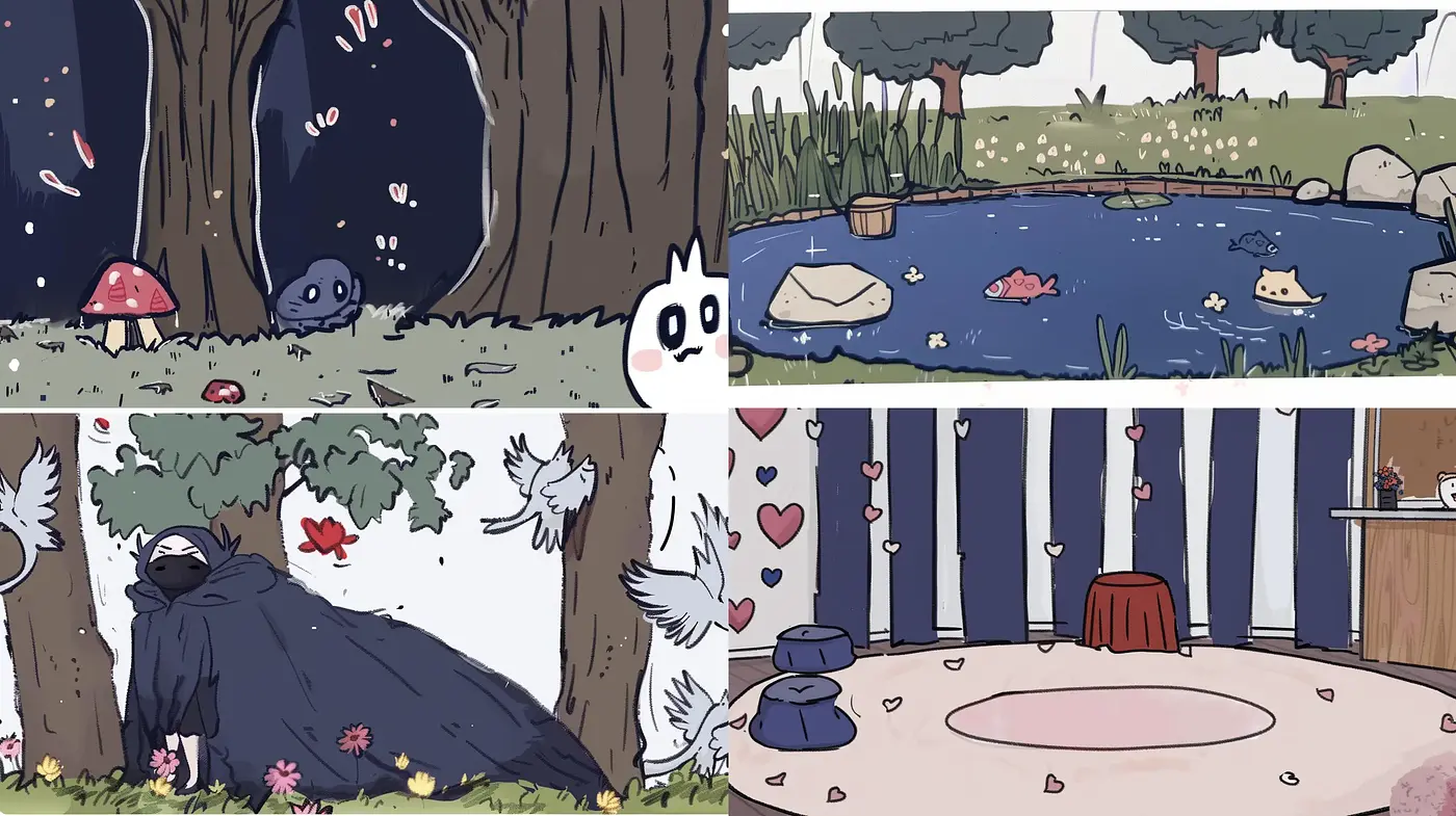 Whimsical Storybook Illustration Style with Consistent Character Design and Detailed Textures - Midjourney sref style