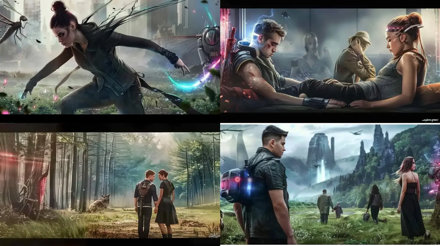Cinematic Futurism with Vivid Realism - Midjourney sref style