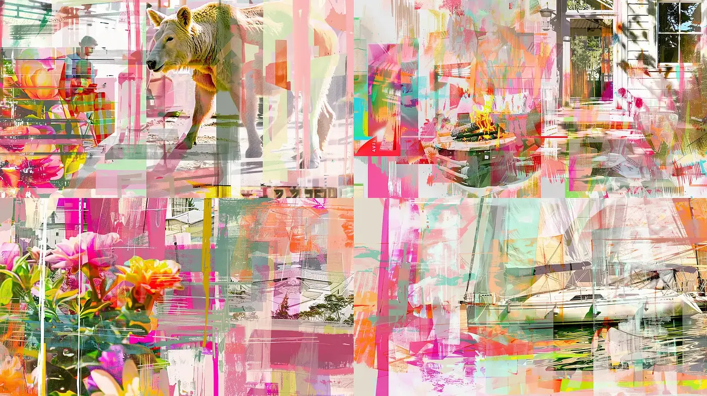 Vibrant Abstract Imagery Evoking a Lively and Playful Environment - Midjourney sref style