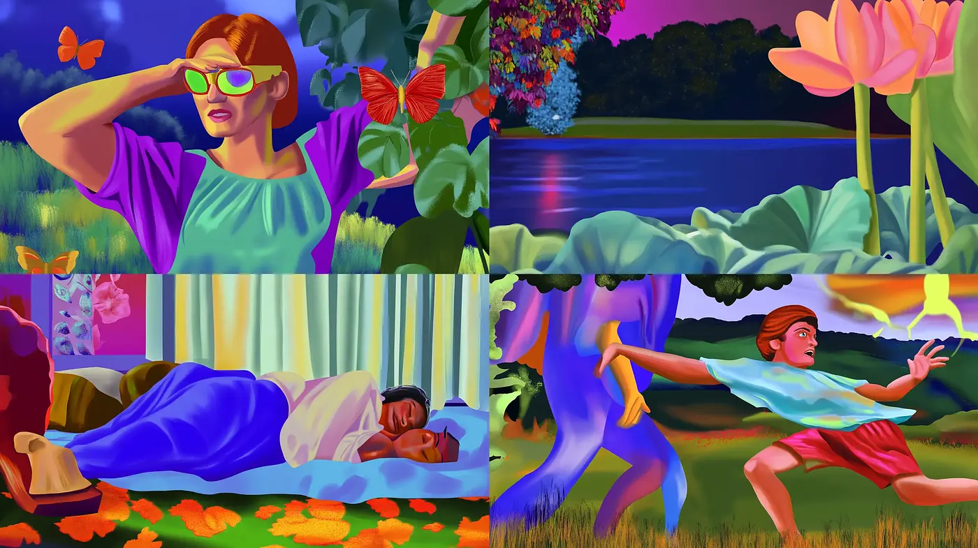 Vibrant Dreamscape Fusion with Animated Flair - Midjourney sref style