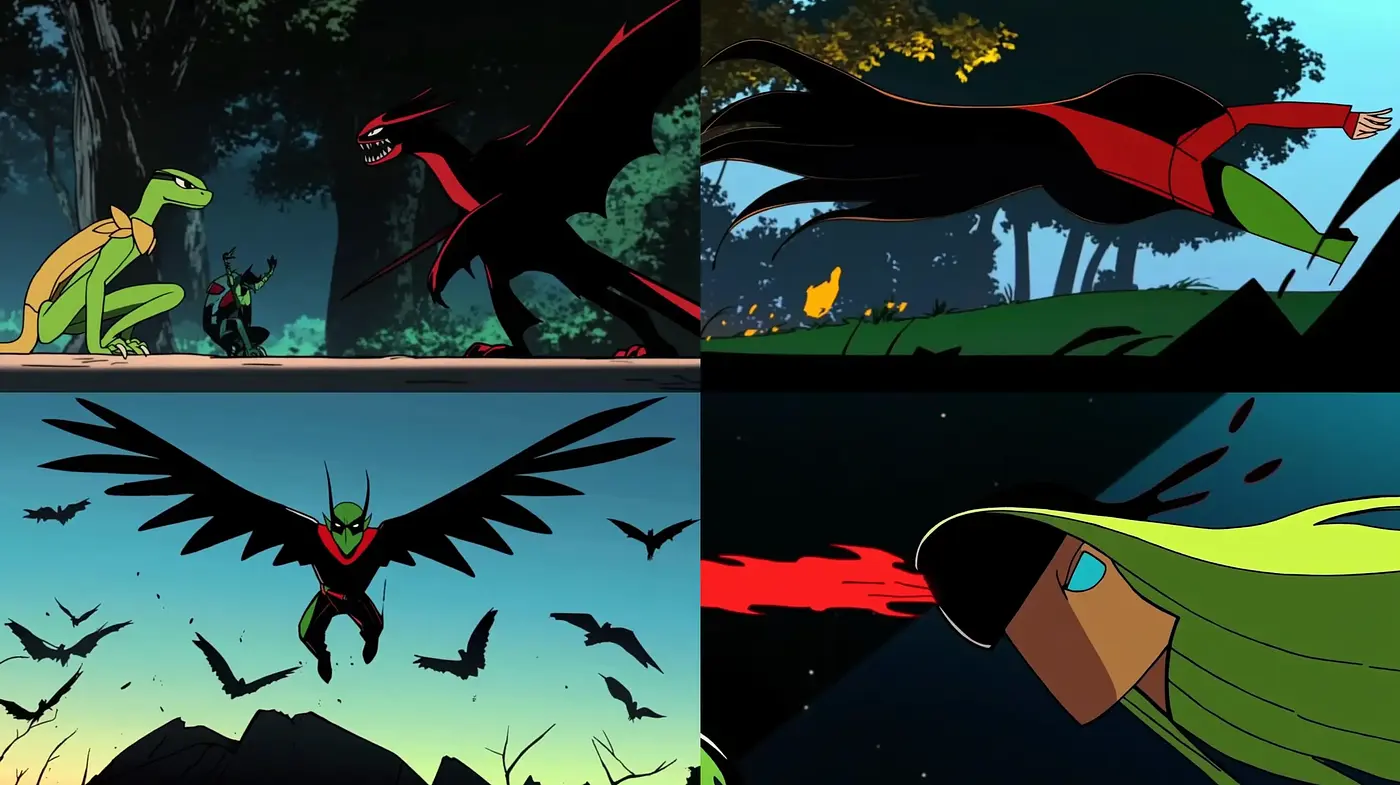 Dynamic Animated Action Sequence - Midjourney sref style