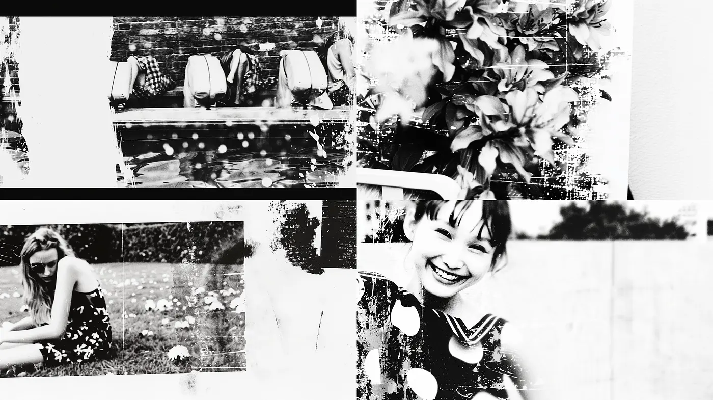 Monochromatic Dreamscapes: An Exploration of Textural Serenity in Black and White - Midjourney sref style