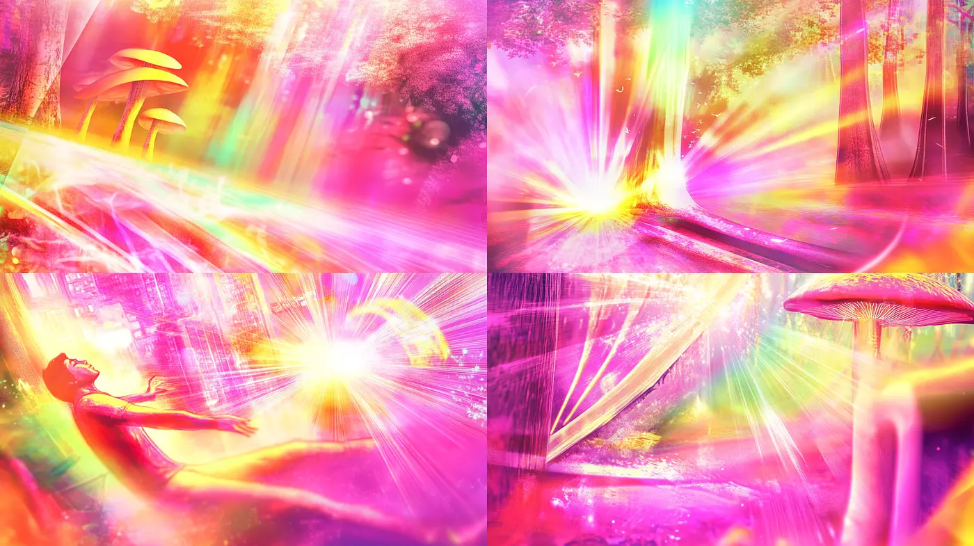 Vivid Surrealism with Ethereal Light and Dreamy Textures - Midjourney sref style