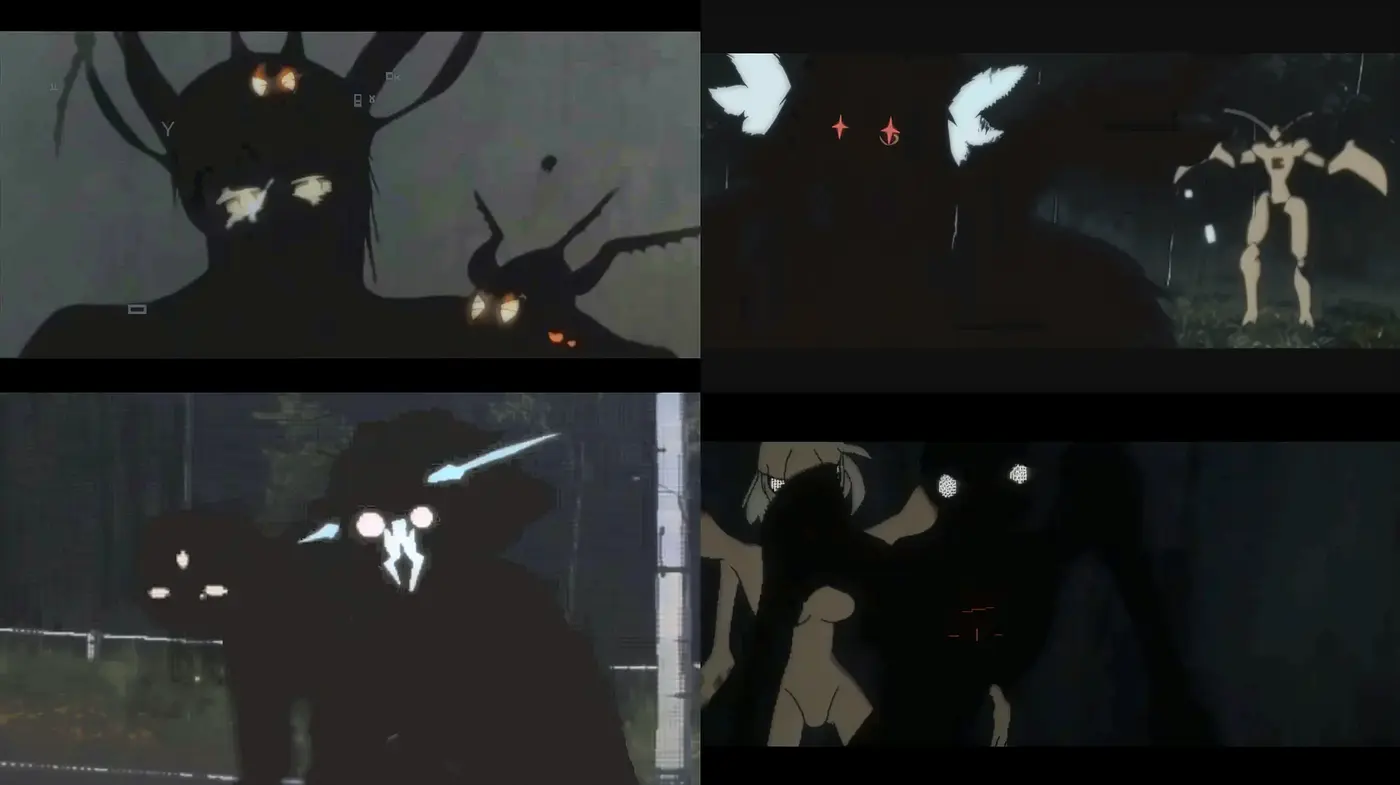 Nocturnal Hues of Mysterious Forms: An Enigmatic Visual Symphony - Midjourney sref style