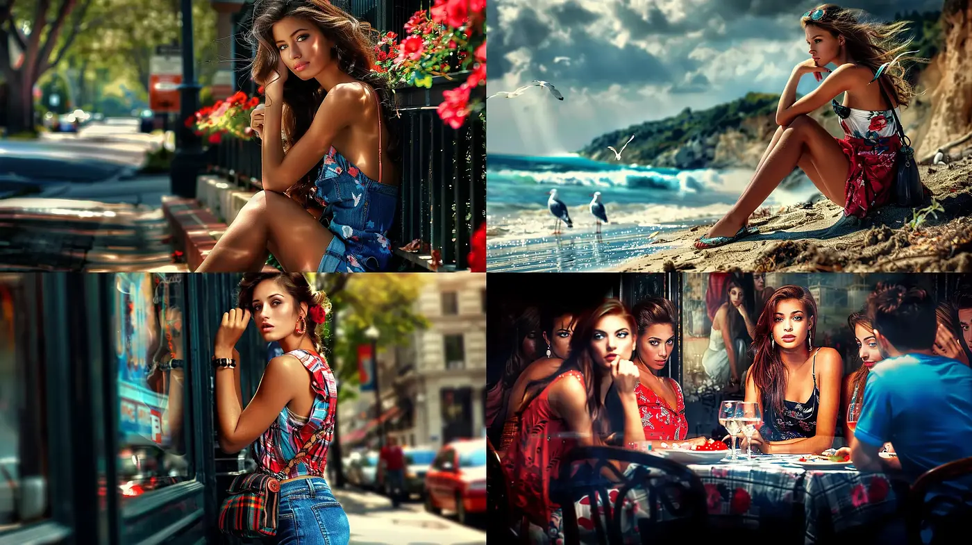 Rhythmic Urban Elegance with a Touch of Cinematic Drama - Midjourney sref style
