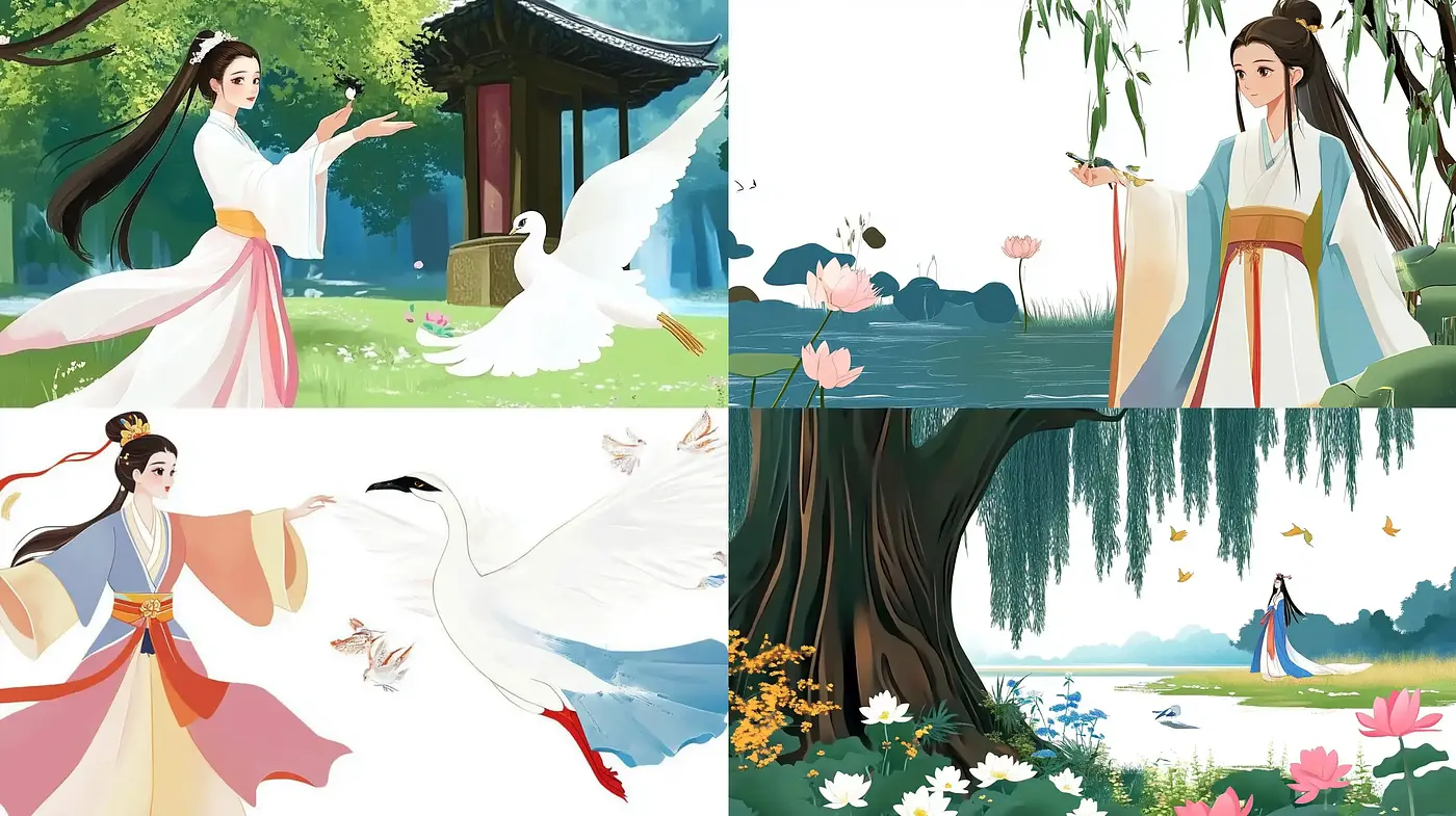 Tranquil Elegance of Timeless Eastern Animation - Midjourney sref style