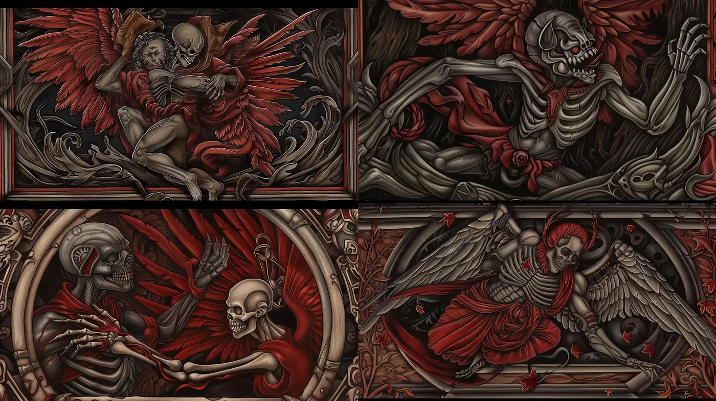 Gothic Baroque Reverie: A Symphony of Macabre Elegance - Midjourney sref style