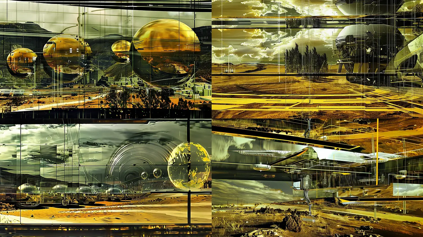 Dystopian Dreamscape: Echoes of a Mechanical Renaissance - Midjourney sref style