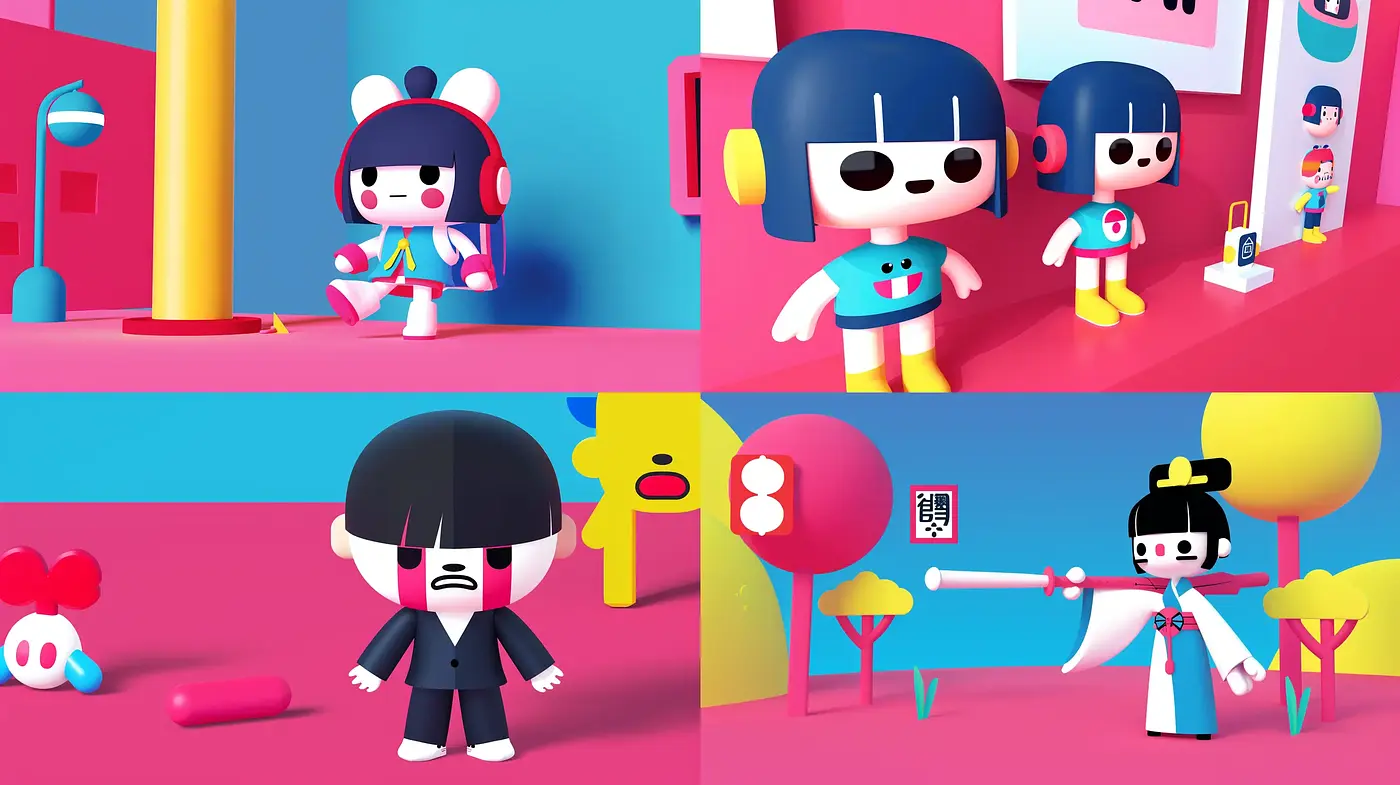 Vibrant and Playful Modern Animation-Inspired Digital Art - Midjourney sref style