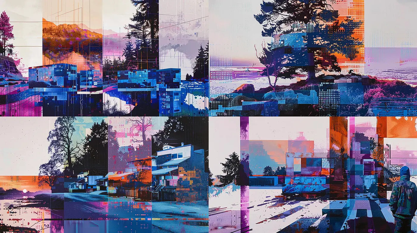 Dusk to Digital Dreamscape: A Synthesis of Cyberpunk and Luminism - Midjourney sref style