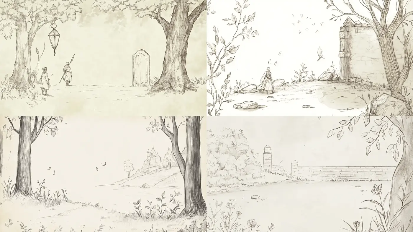 Monochrome Whisperings of Pastoral Serenity - Midjourney sref style