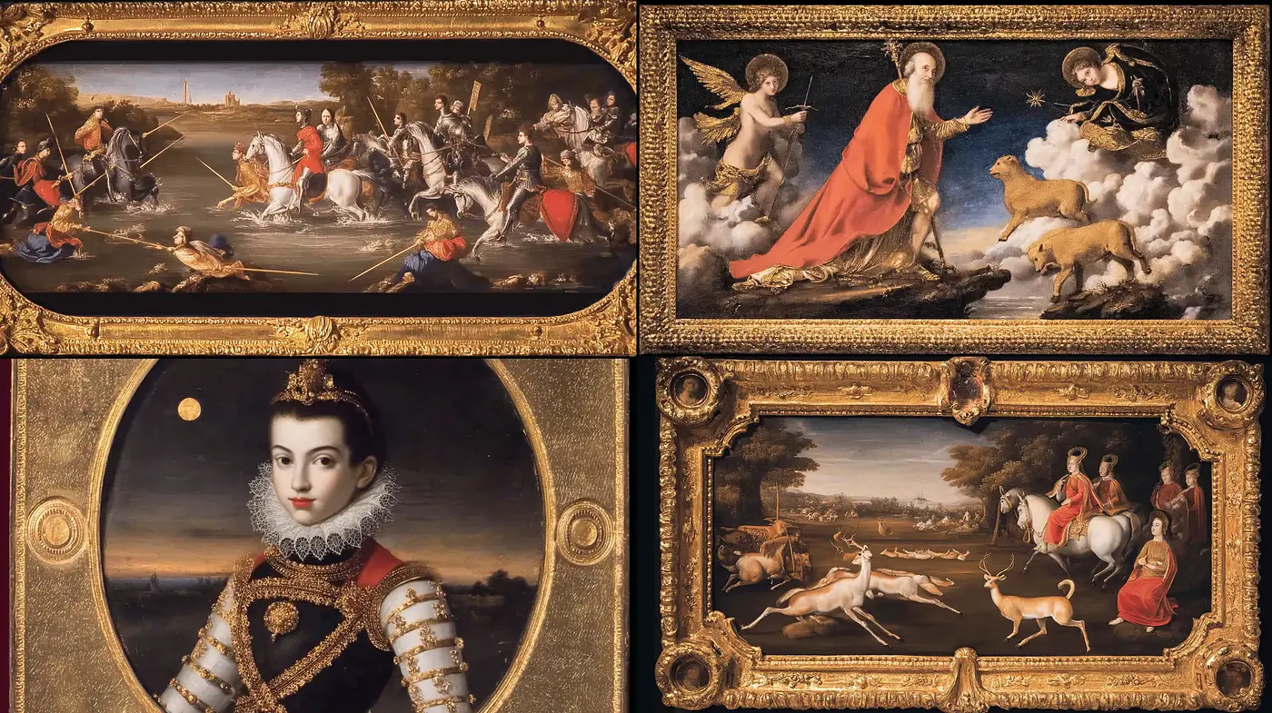 Richly Textured Historical Narrative with Emphasis on Elegance and Grandeur - Midjourney sref style