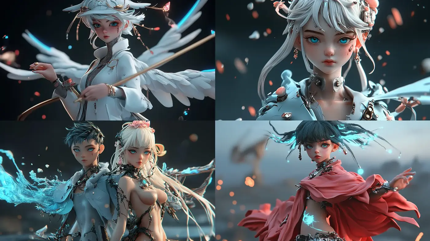 Ethereal Fantasy Realism with a Tinge of Anime Influence - Midjourney sref style