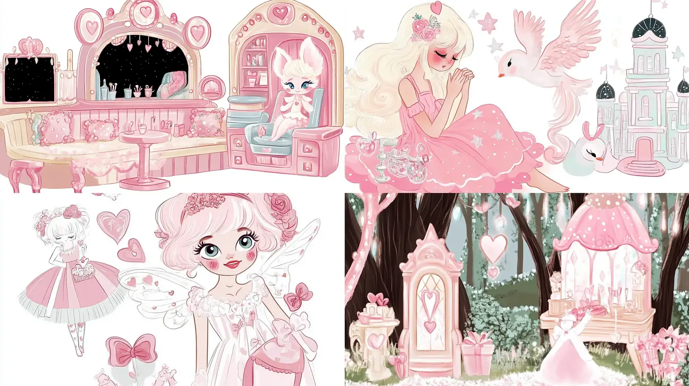 Enchanted Whimsy in Pastel Dreams: A Consistent Narrative of Magical Softness - Midjourney sref style