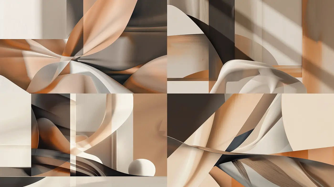 Contemporary Abstract Geometric Flow - Midjourney sref style
