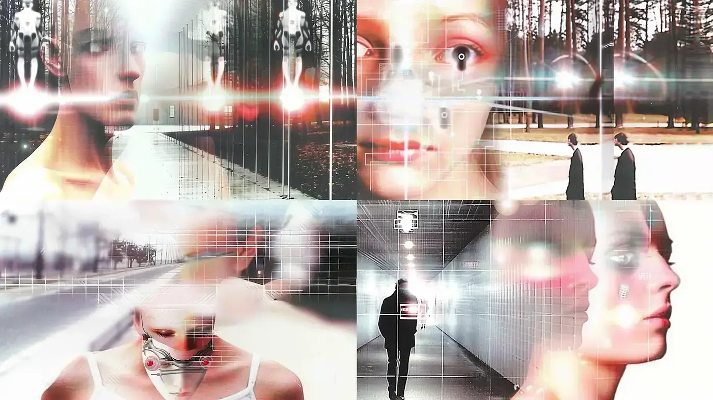 Futuristic Cinematic Aesthetic with Digital and Interpersonal Themes - Midjourney sref style