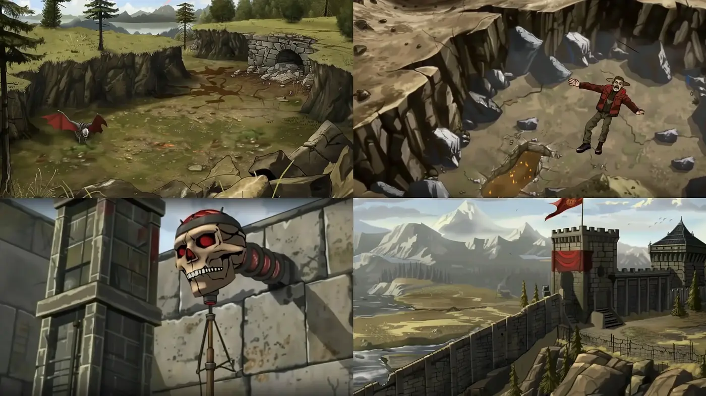 Epic Fantasy Game Concept Art - Midjourney sref style