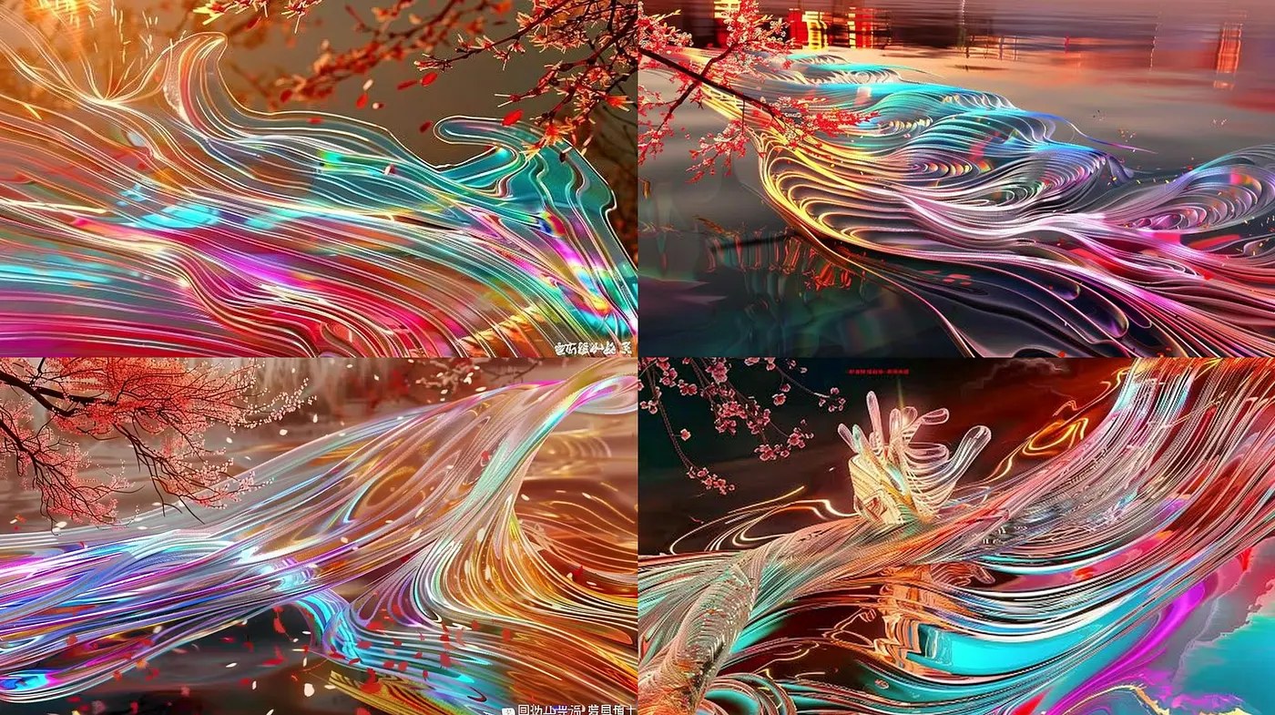 Ethereal Luminance: A Study in Surreal Swirls and Vivid Hues - Midjourney sref style