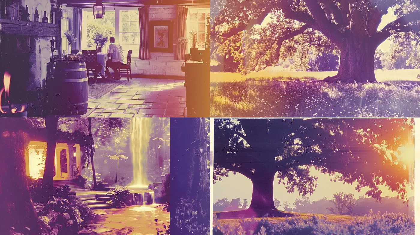 Whimsical Reverie in Amethyst Hues: A Consistent Blend of Serenity and Nostalgia - Midjourney sref style