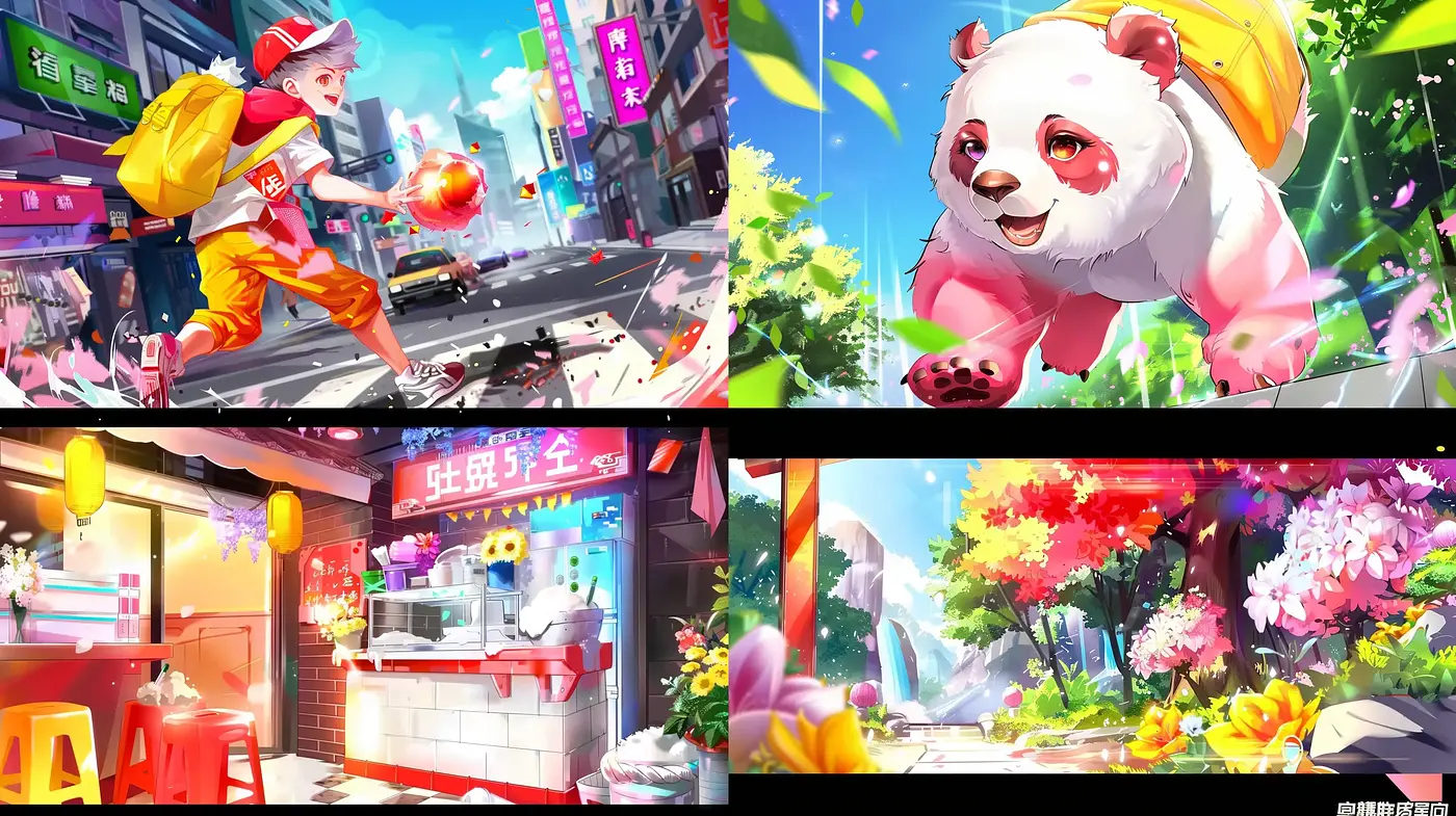 Vibrant Modern-Day Utopia: A Fusion of Hyperrealism and Anime Inspirations - Midjourney sref style