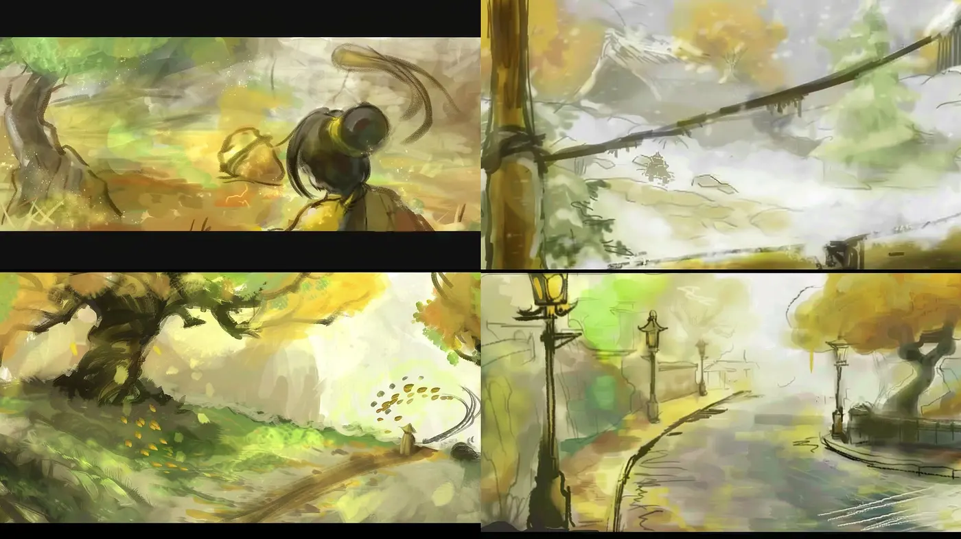 Ethereal Brushstrokes Evoking Timeless Serenity - Midjourney sref style