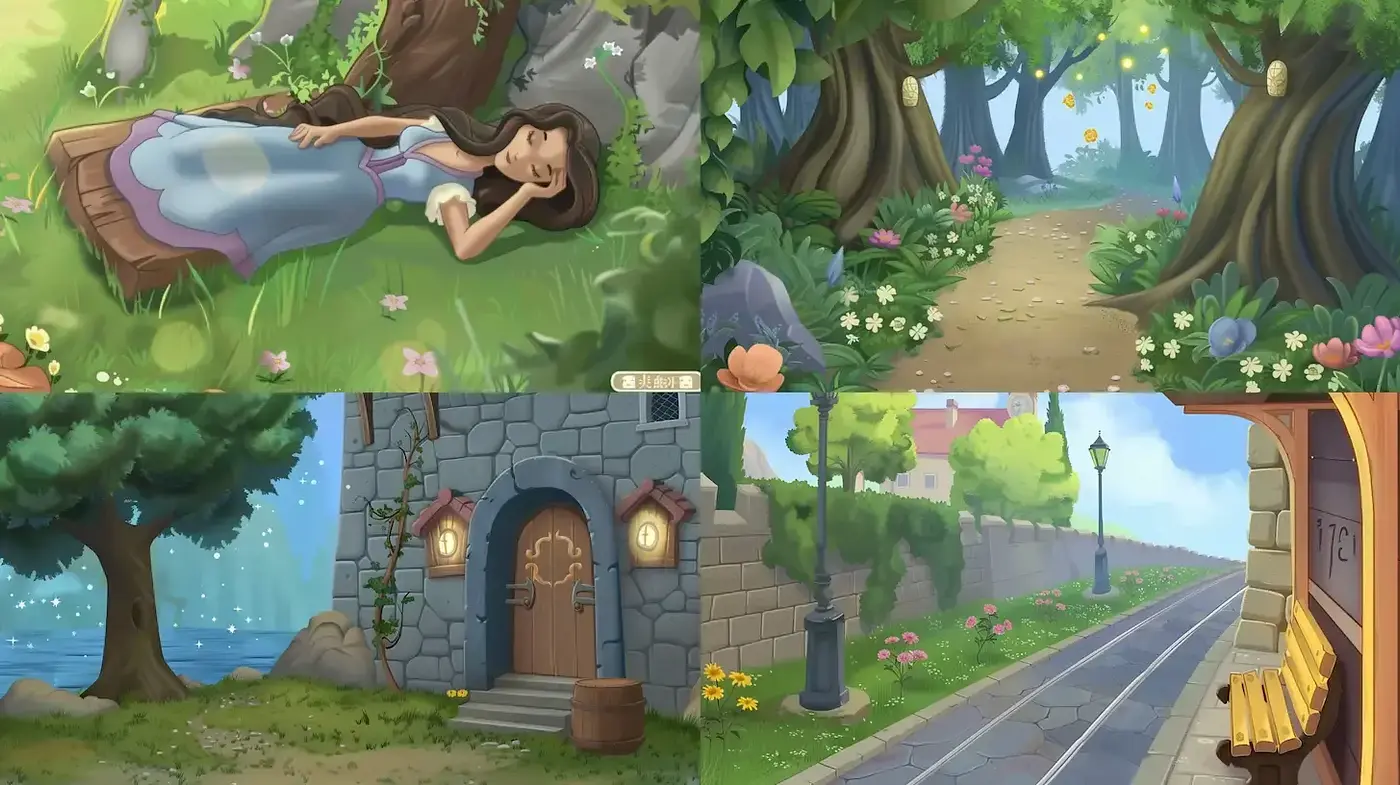 Whimsical Enchanted Landscapes with Lush Details - Midjourney sref style