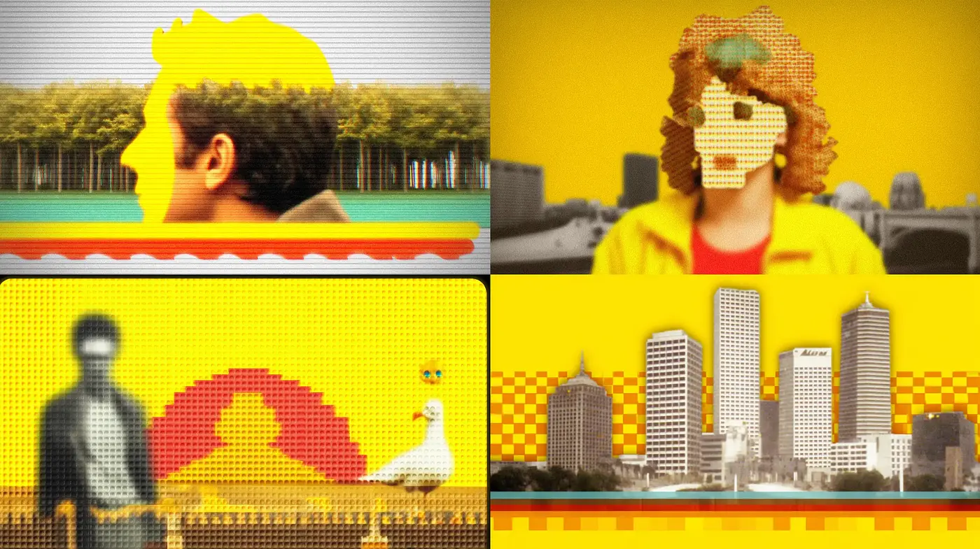 Vibrant and Geometric Fusion of Modern Aesthetics and Nostalgic Hues - Midjourney sref style