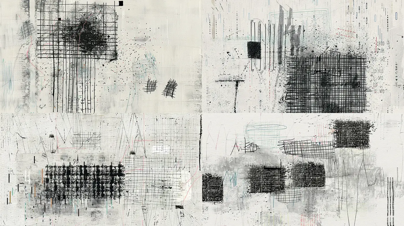 Abstract Expressionist Fusion with Monochromatic Tendencies - Midjourney sref style