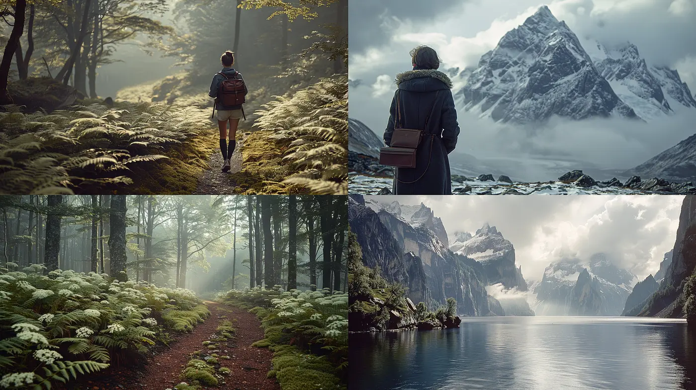 Misty Mountain Serenity: A Consistent Style Exploration of Nature's Majesty and Tranquility - Midjourney sref style