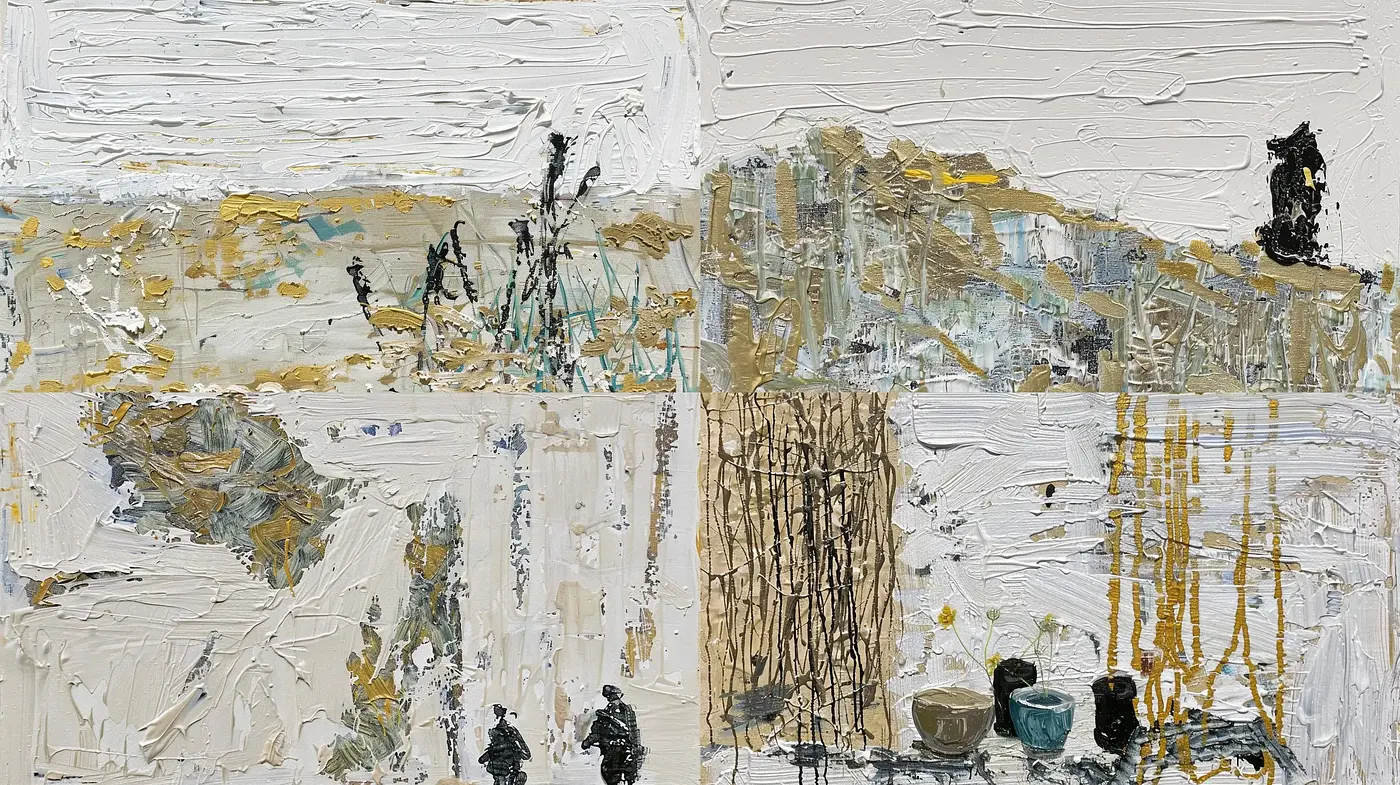 Contemporary Abstract Textural Harmony - Midjourney sref style