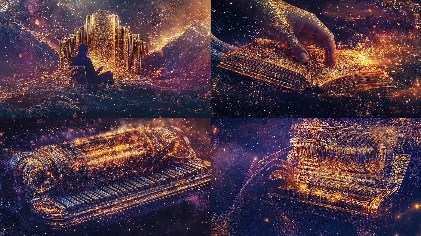 Cosmic Dreamscapes with Sparkling Ethereal Textures - Midjourney sref style