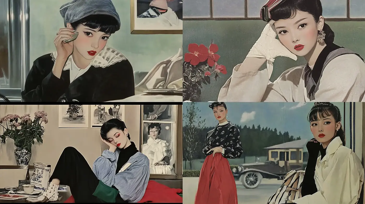 Elegance in Serenity: A Homage to Classic East Asian Illustrative Art - Midjourney sref style