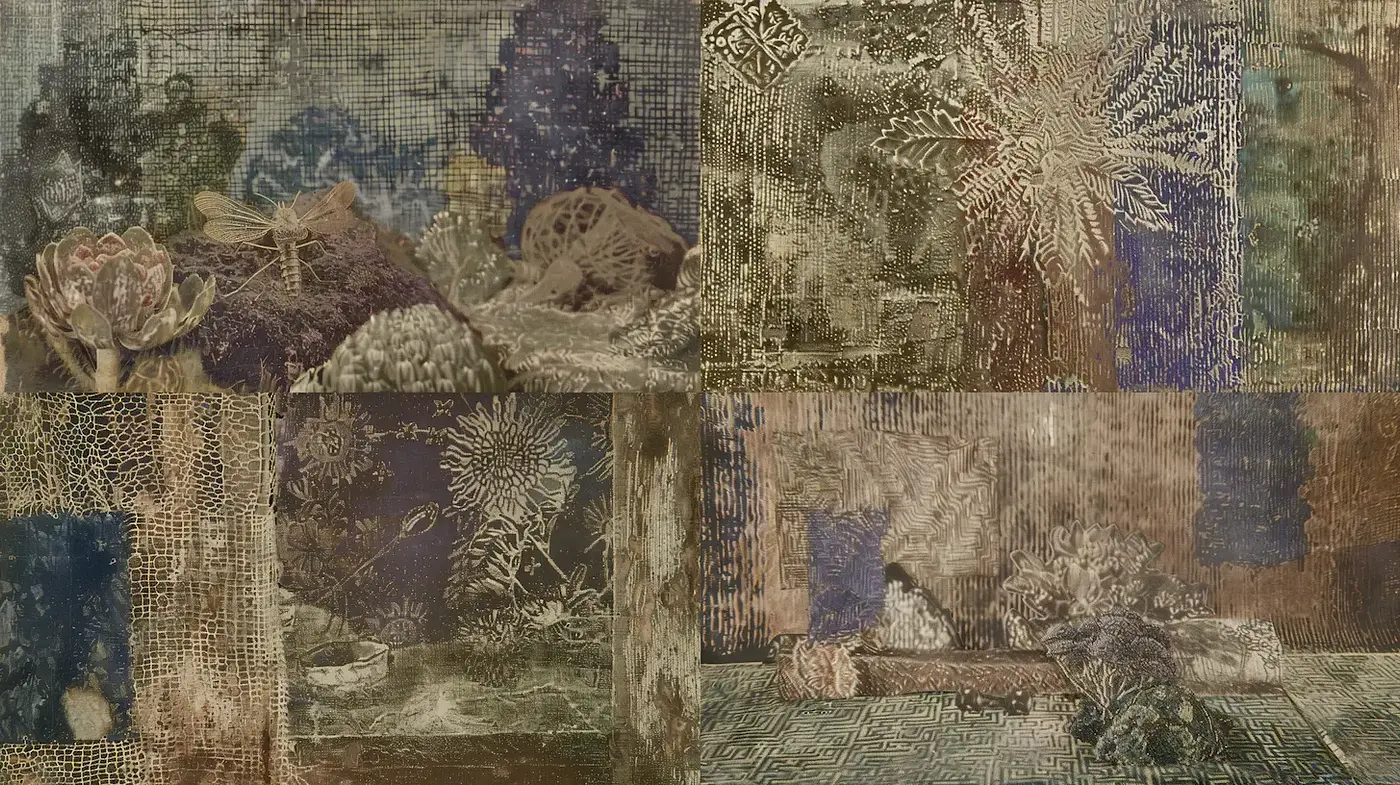 Organic Textural Harmony with a Nostalgic Touch - Midjourney sref style