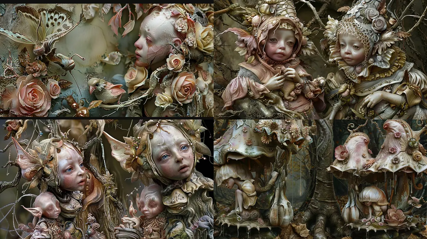 Ethereal Fantasy: A Consistent Journey into Surreal Organic Elegance - Midjourney sref style