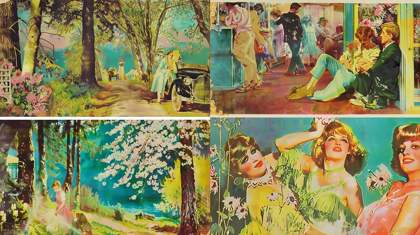 Idyllic Vintage Tapestry of Nostalgic Romance - Midjourney sref style