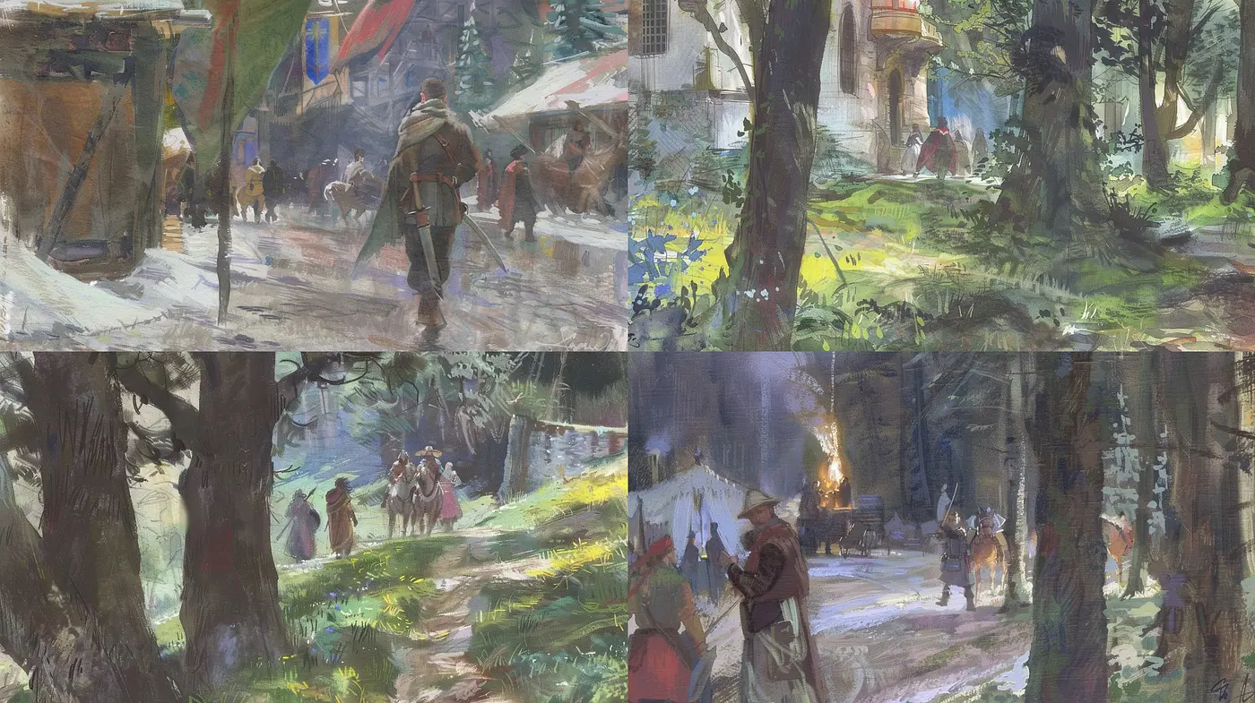 Luminous Naturalism: A Blended Vision of Light and Texture - Midjourney sref style