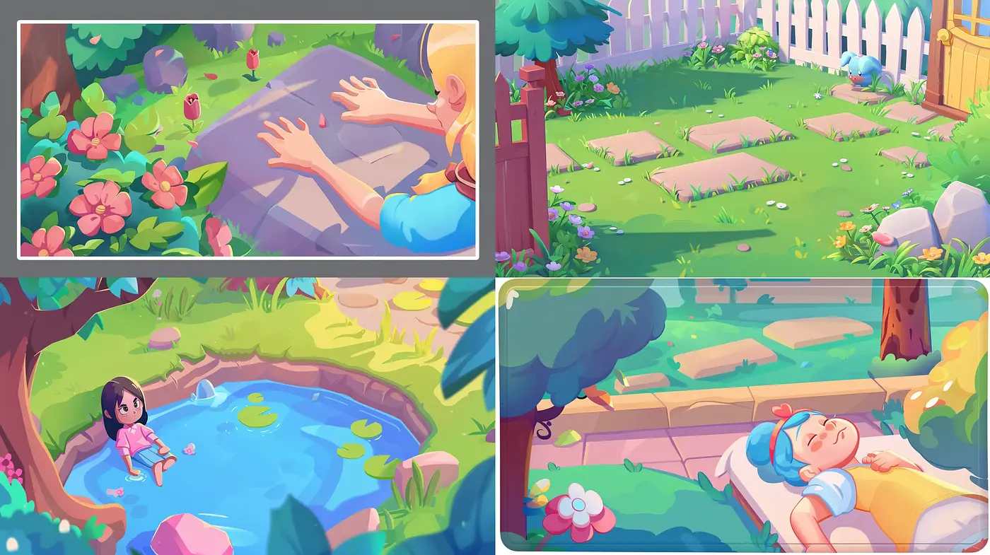 Serene Pastel Dreamscape Illustrations - Midjourney sref style