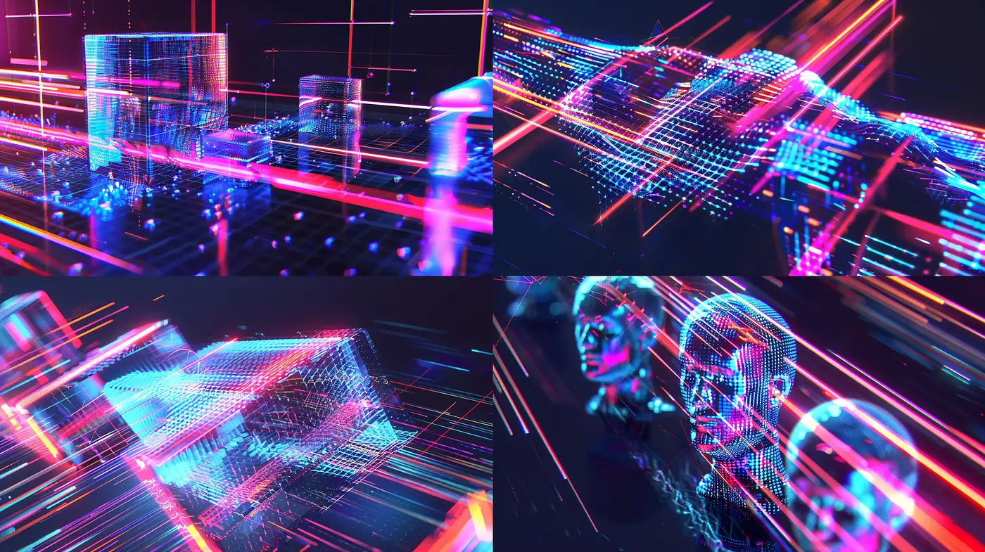 Cybernetic Synesthesia: A Fusion of Digital Patterns and Neon Hues - Midjourney sref style