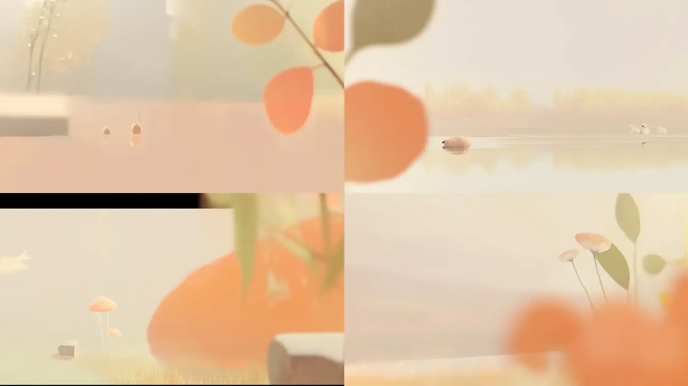 Ethereal Autumn Dawn: A Study in Pastel Hues and Soft Focus - Midjourney sref style