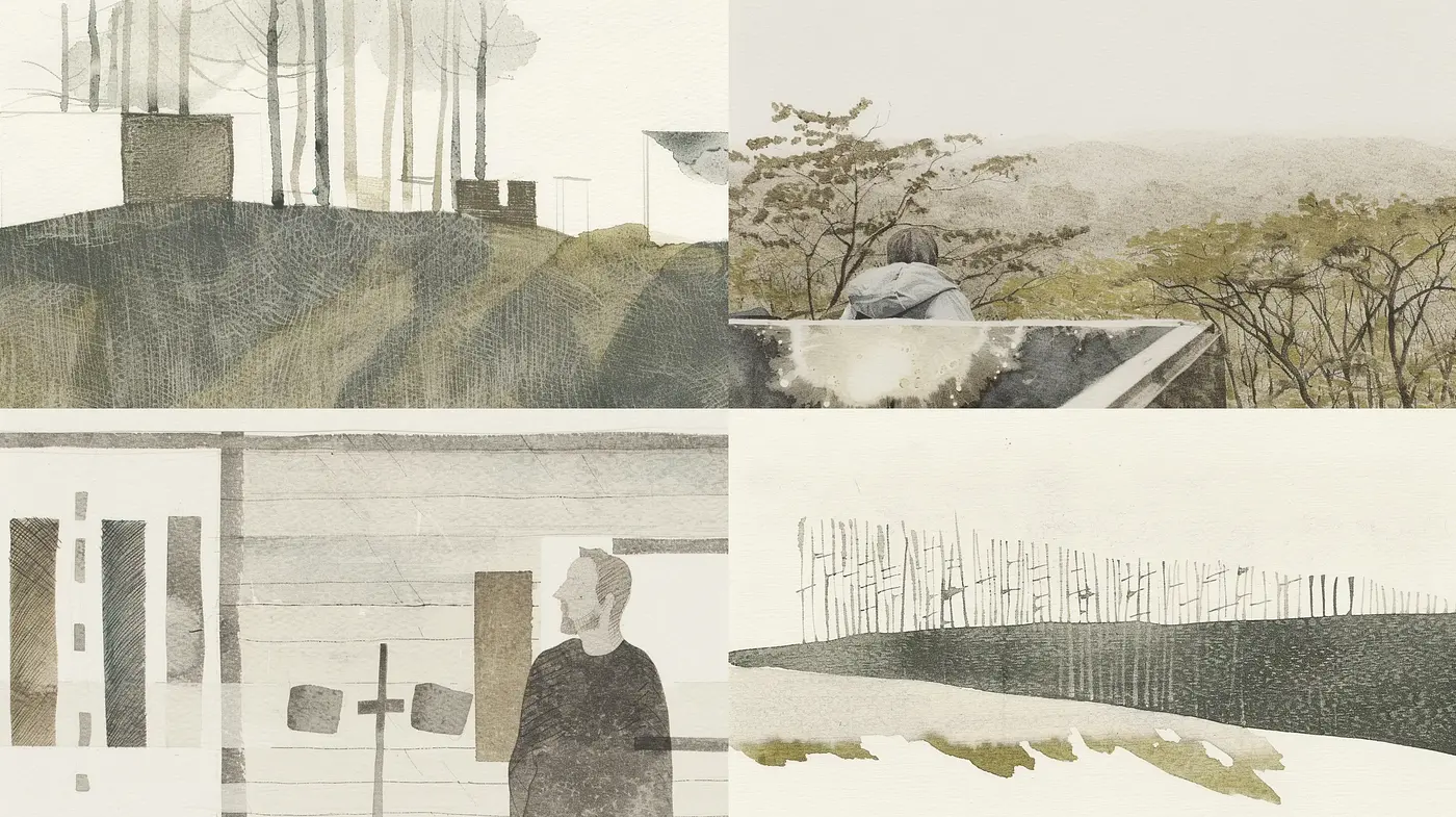 Ethereal Monochrome Landscapes with Subtle Textures - Midjourney sref style
