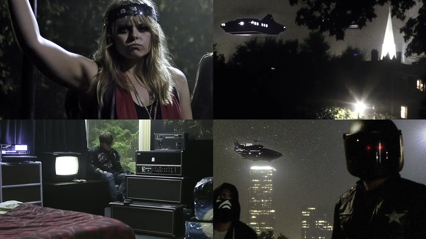 Nocturnal Cinematic Ambience with a Sci-Fi Undertone - Midjourney sref style
