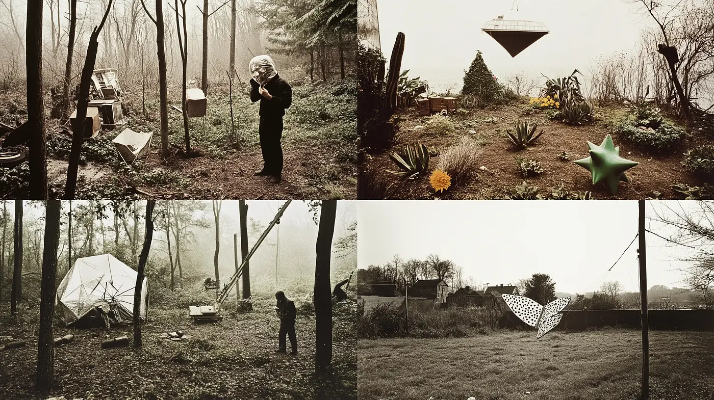 Misty Enigmatic Visions: A Cinematic Emergence Amidst Nature - Midjourney sref style