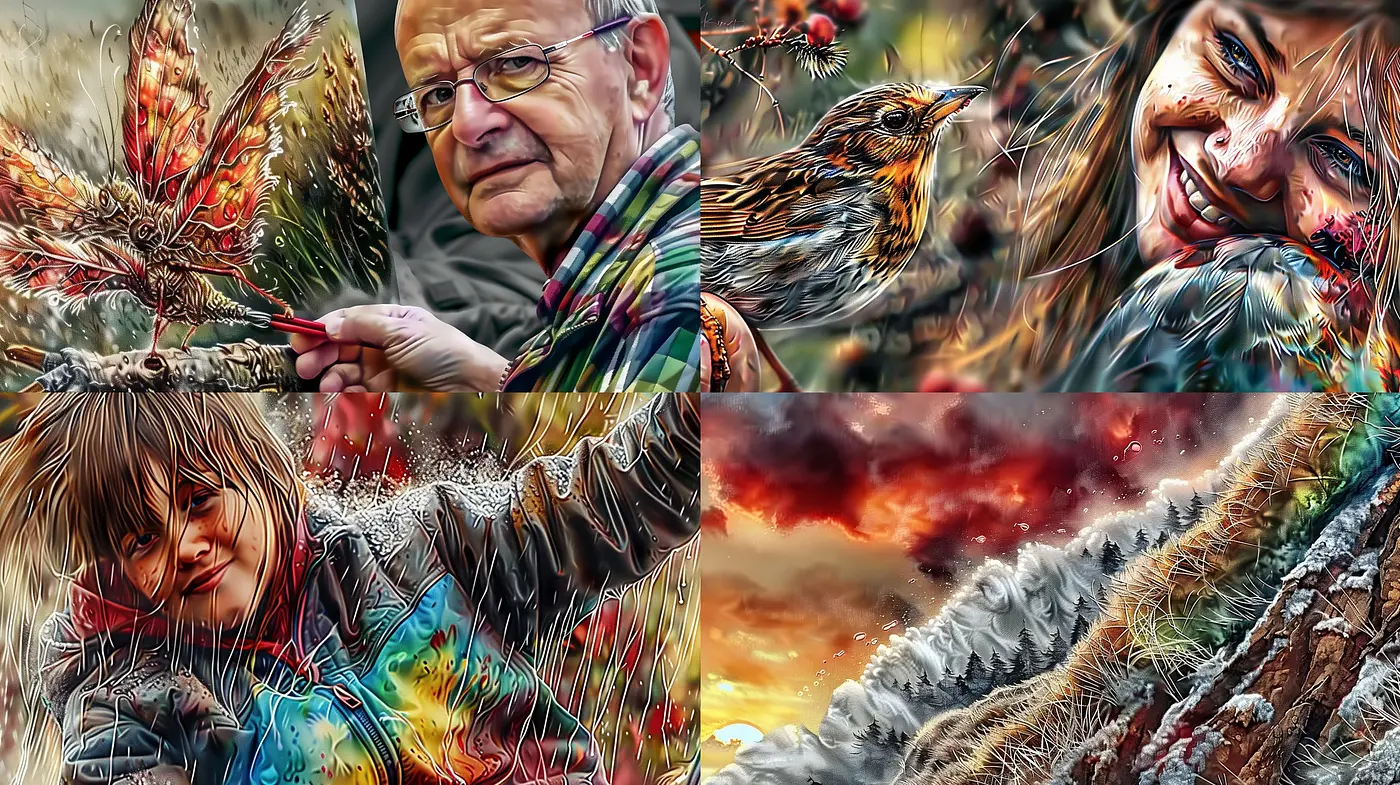Vibrant Brushstroke Harmony: A Synthesis of Vivid Textures and Luminous Hues - Midjourney sref style