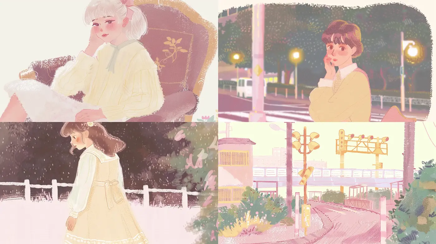 Soft Pastel Storybook Reverie - Midjourney sref style