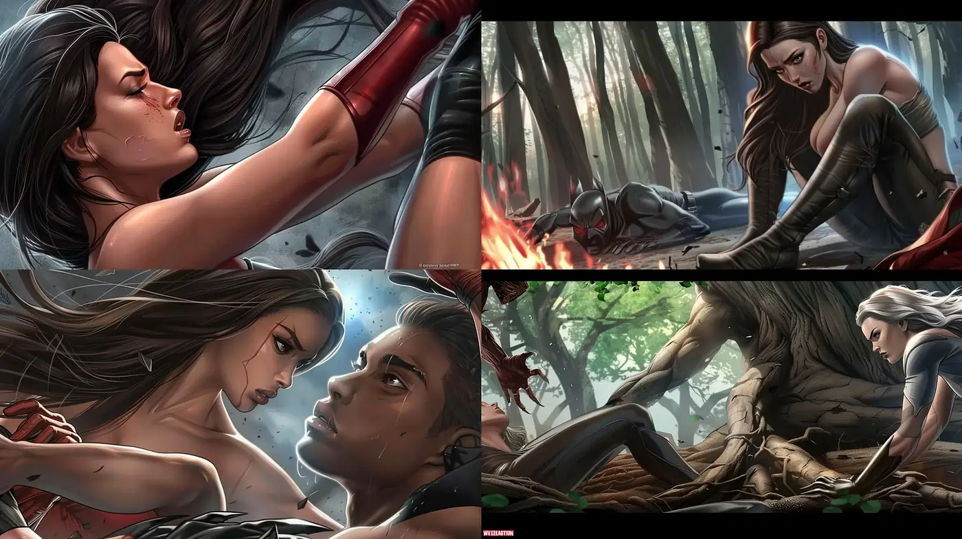 Dynamic Cinematic Illustration with Realistic Graphic Novel Flair - Midjourney sref style