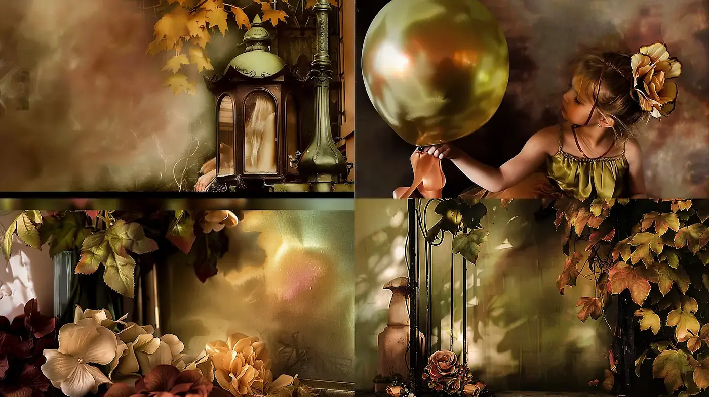 Whimsical, Nature-Inspired, Vintage Aesthetic with Soft Textures - Midjourney sref style